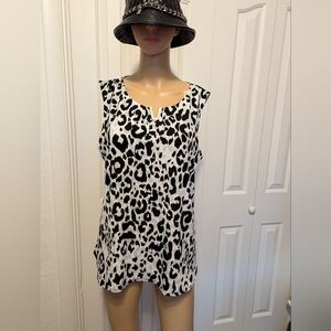 Women's Calvin Klein Blouse Tank Animal print  Size L.